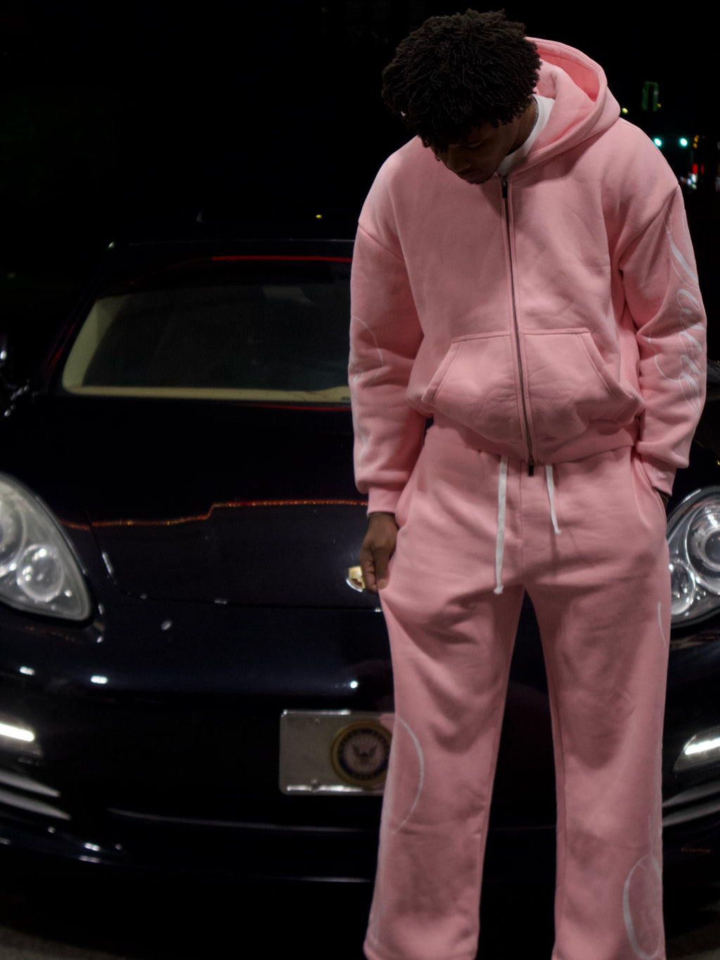 Pink desire zip-up hoodie