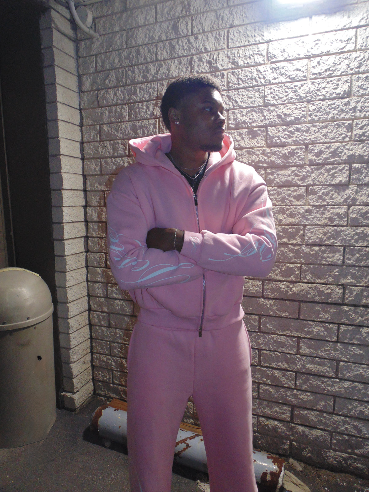 Pink desire zip-up hoodie